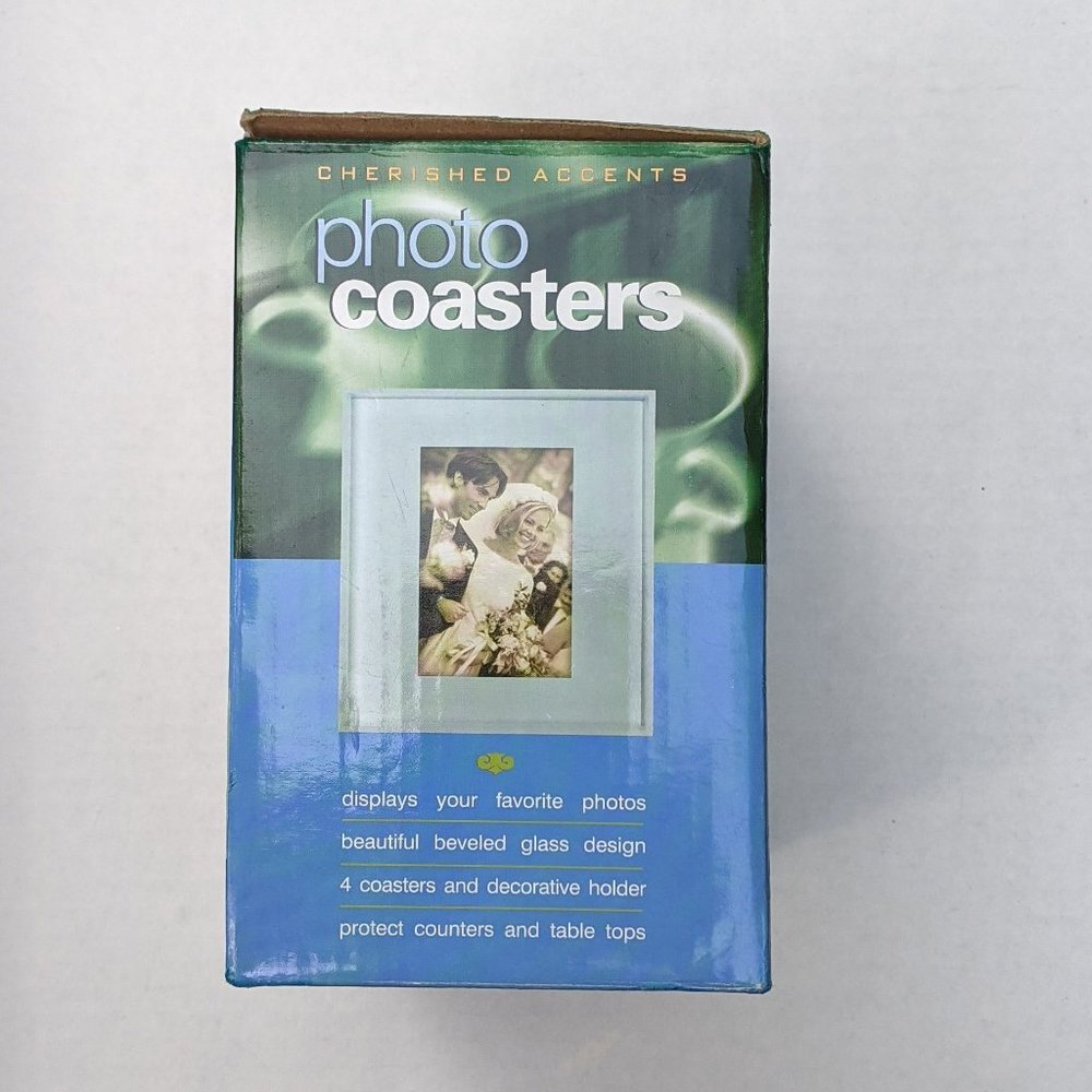 NEW Glass Photo Coaster Set - Picture 2 of 6